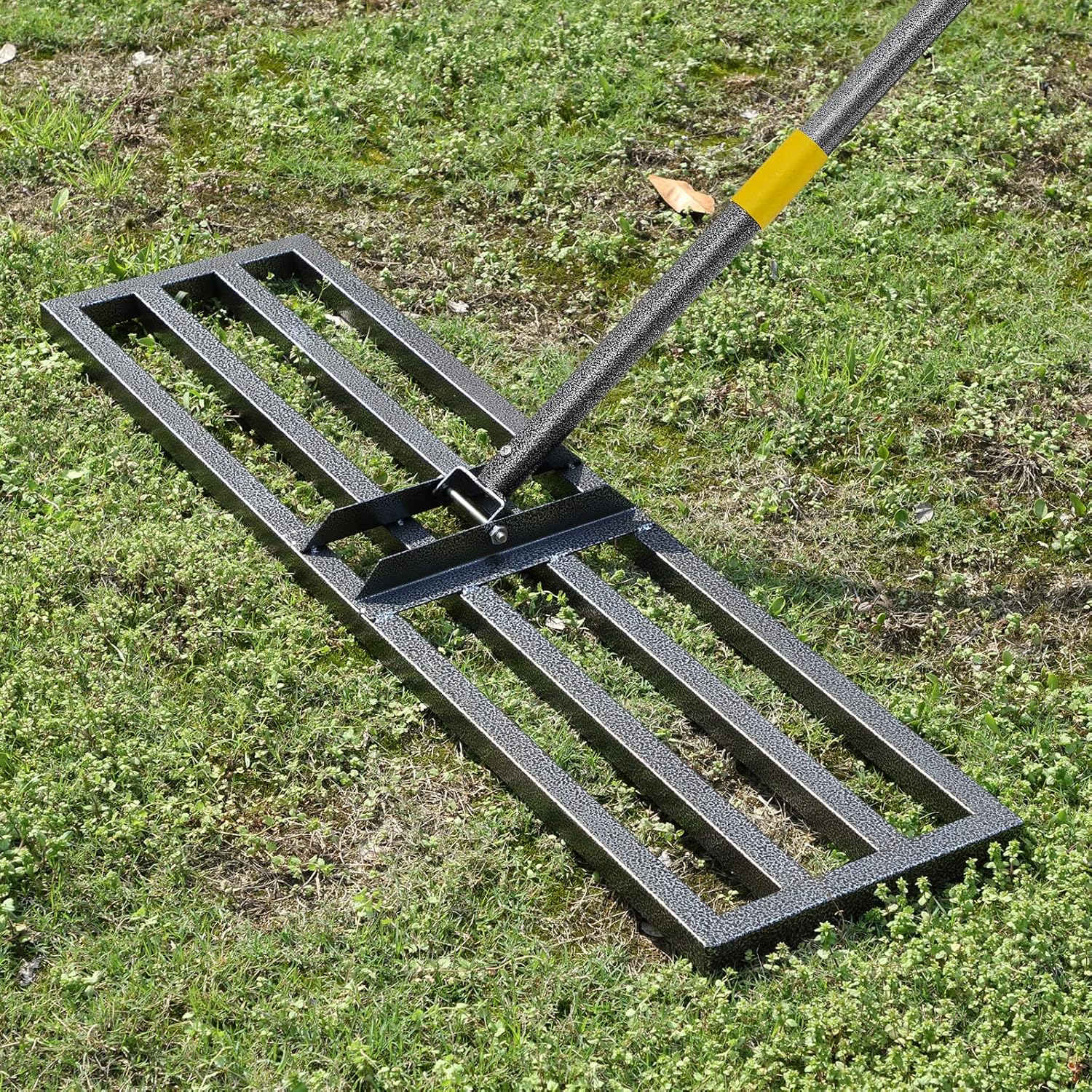 Leveling Rake for Lawn, Yard & Soil - Heavy Duty Stainless Steel Garden Leveler Tool, 60inch Ergonomic Dirt Leveling Rake, Turf, Golf & Football Field