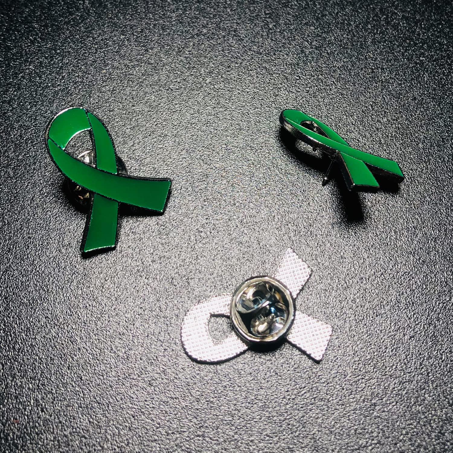 Mental Health Awareness Pin 50 Pcs Green Ribbon Pins Liver Cancer Cerebral Palsy Organ Donation Awareness Products
