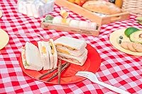 Vista 5 de POSATE Plastic Plates Disposable 60 PCS, Heavy Duty 30 Dinner Plates 10.25" and 30 Dessert Plates 7.5" for Party, Red Rojo