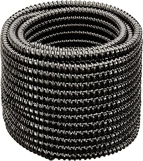 HydroMaxx® Flexible Corrugated PVC Non-Split Tubing and Convoluted Wire Loom - UV Stabilized - Rated for Outdoor Use (3/4" dia x 25 ft, Black)