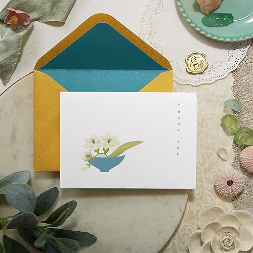 Miniatura 7 de NIQUEA.D Tarjeta de agradecimiento, flores en tazón (NTY-0003)