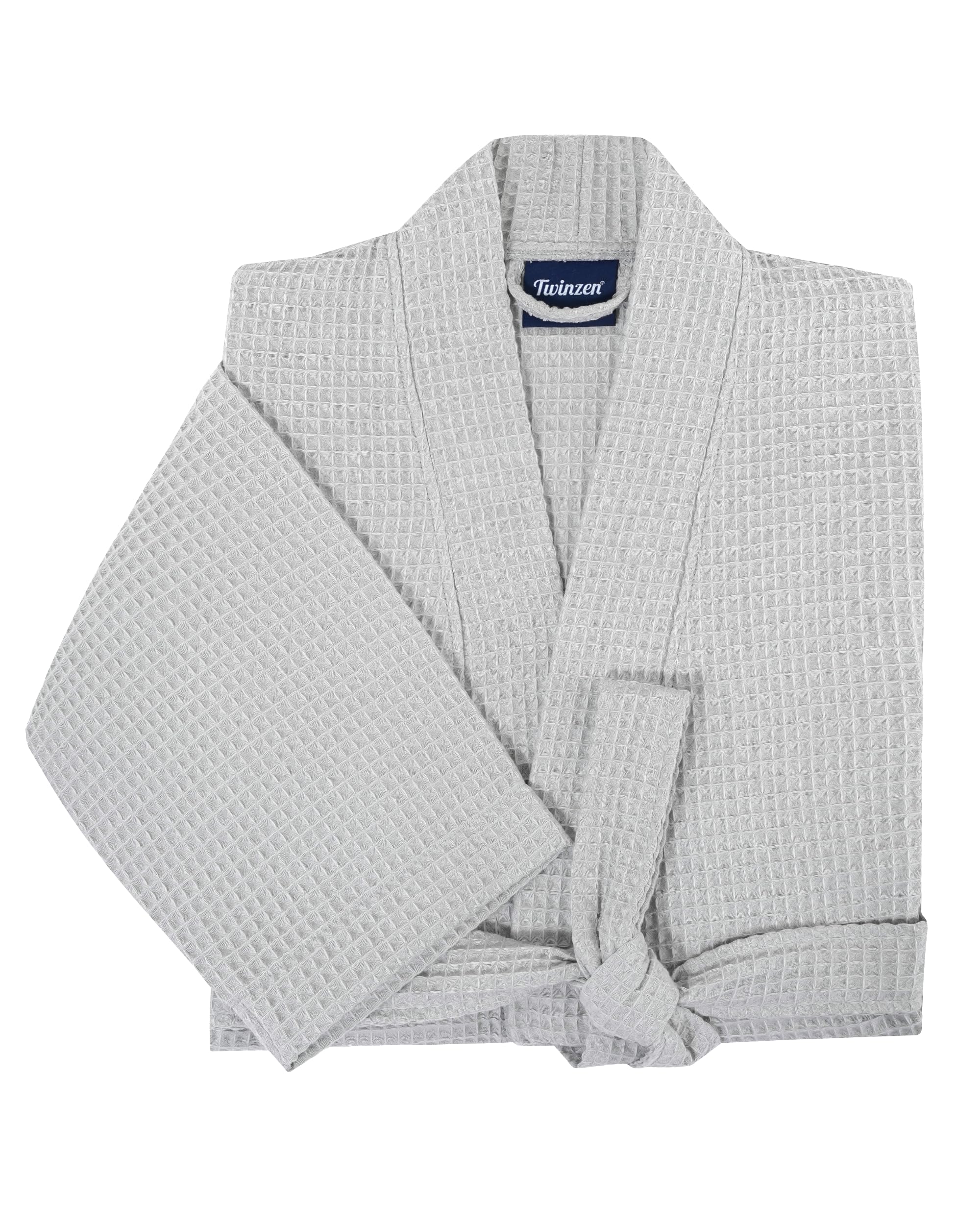 Twinzen - Albornoz Hombre Nido De Abeja - 100% Algodón Batas de Casa Hombre Ligera, Suave y Absorbente