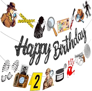 Detective Birthday Party Banners