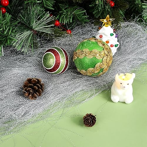 Miniatura 6 de Sumind Cabello de ángel para decoración de Navidad, oropel iridiscente, pelo de ángel de oropel iridiscente de Navidad, oropel de ángel, nube,