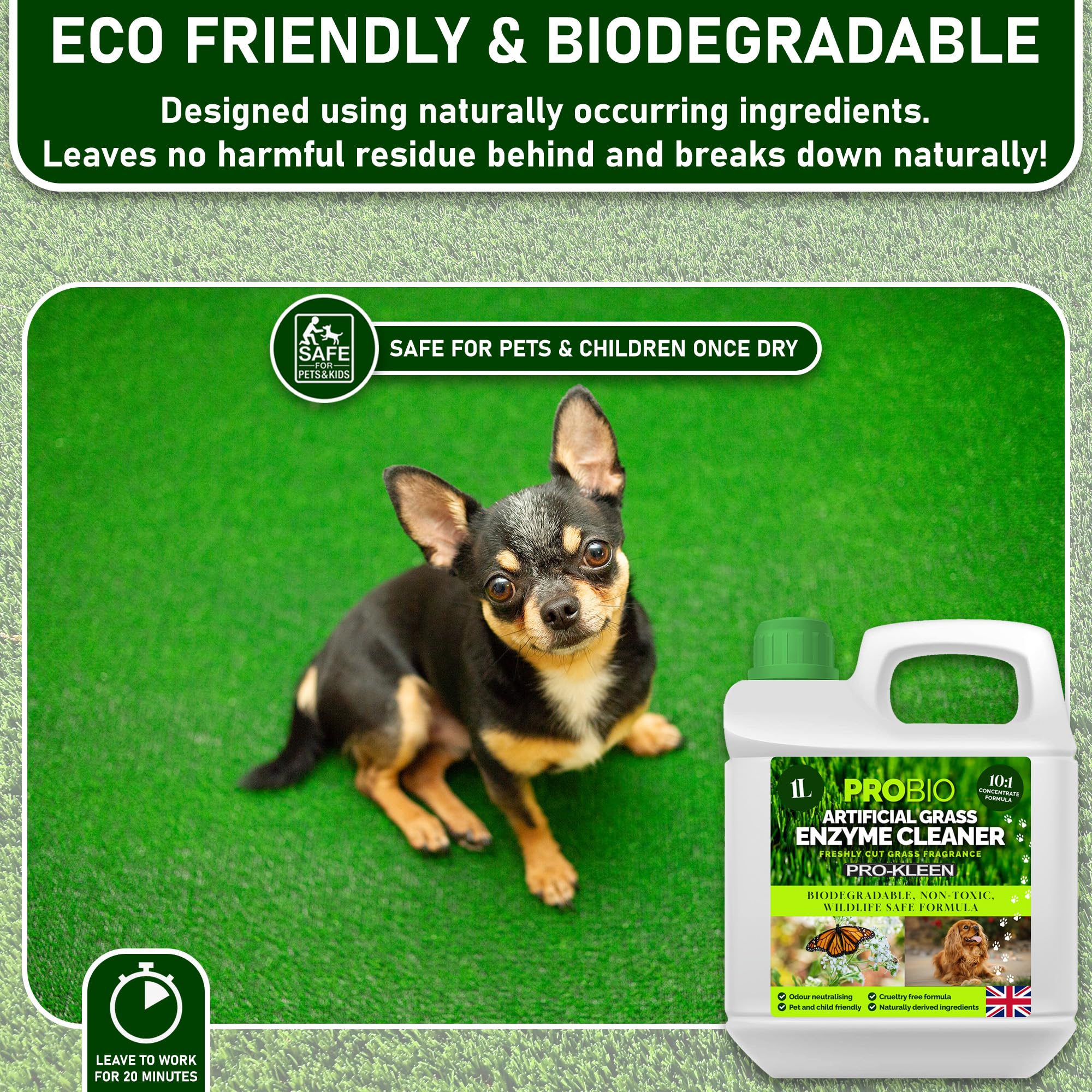 Envii Astro Fresh – Naturel Nettoyant Gazon Synthetique - Contre L'Urine De Chien Et Chat Sur Herbe Artificielle - Sans Danger Pour Les Animaux (100m2