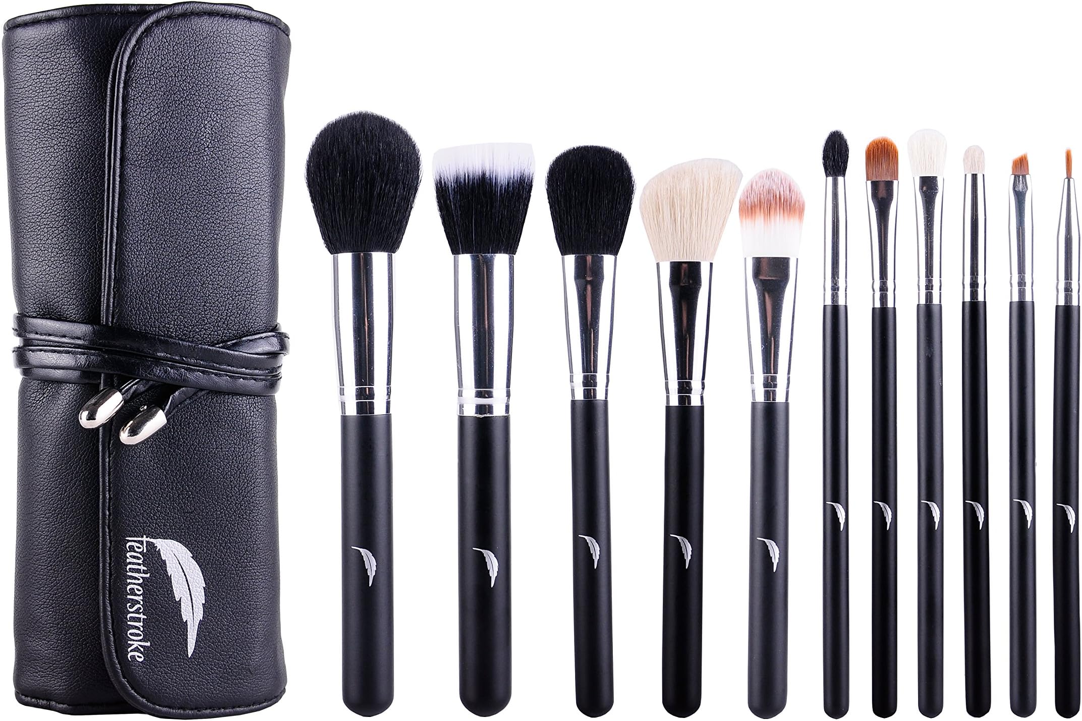 Makeup Brush Set with Case, 11 Pieces