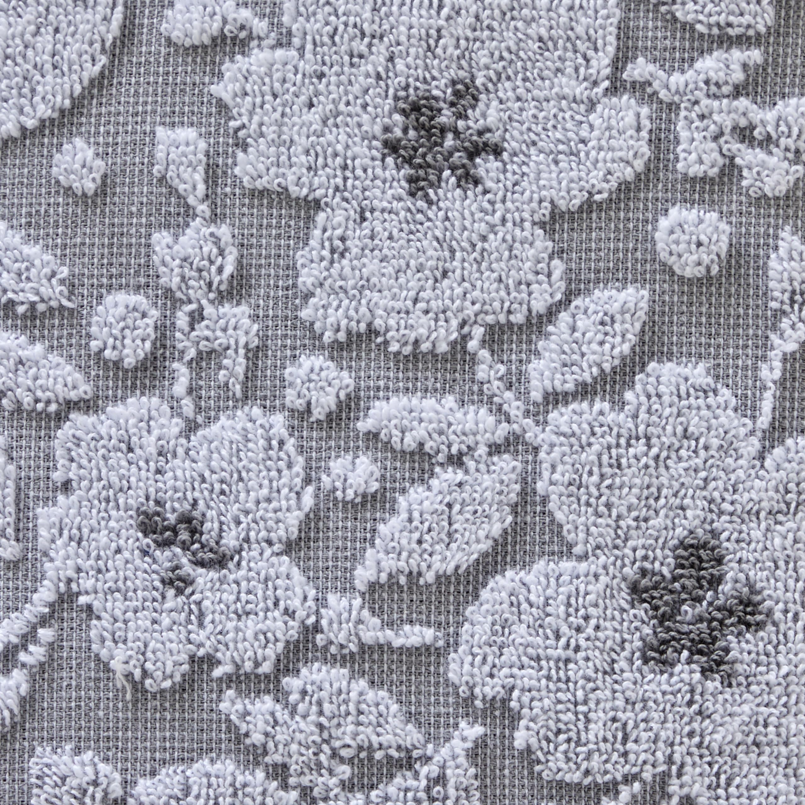 SKL Home Floral Jacquard Hand Towel Set, Gray, 2 Count, Floral Jaquard (Gray), 16" x 28" - Image 2
