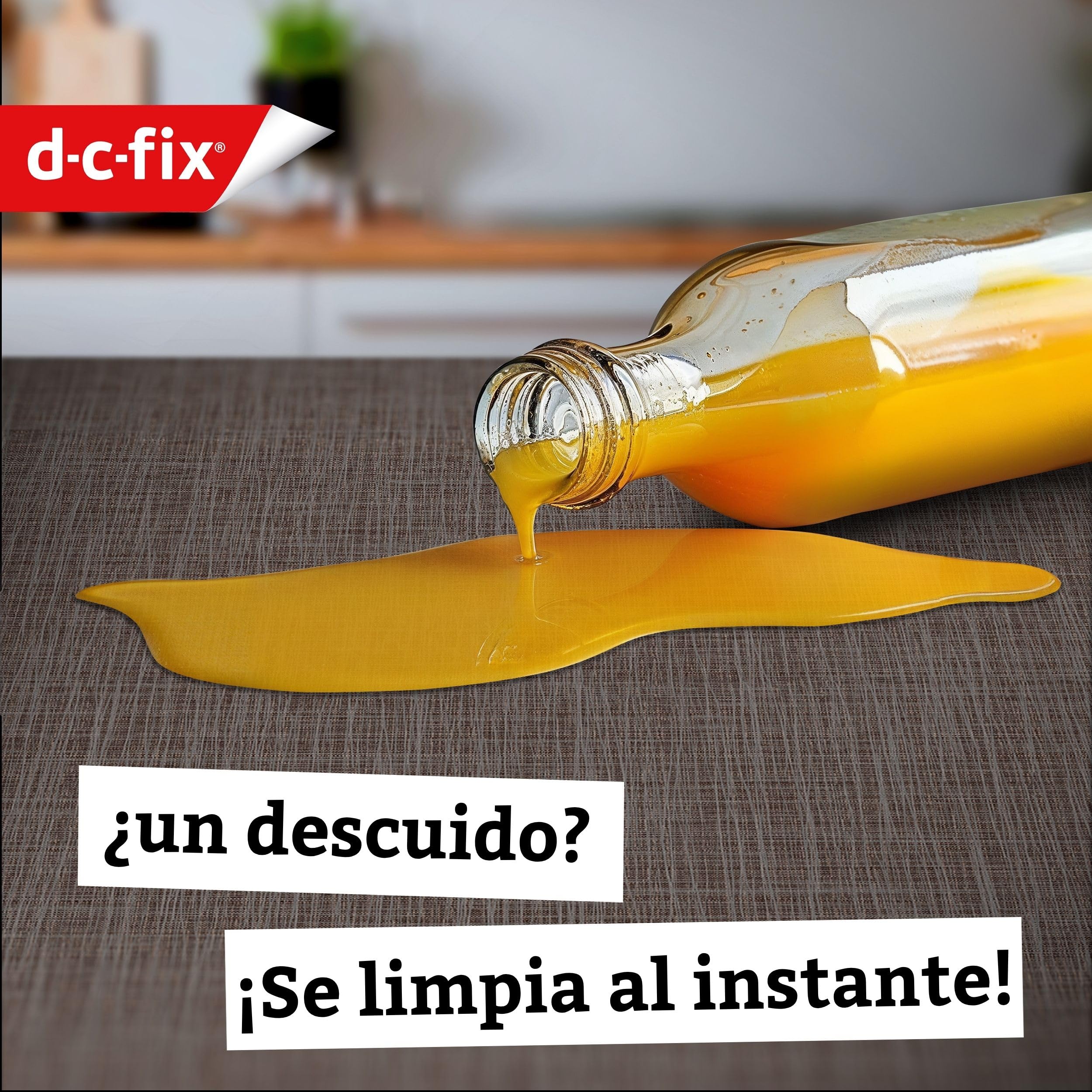 d-c-fix mantel de mesa rectangular de hule Sharon castaña 150 cm x 220 cm