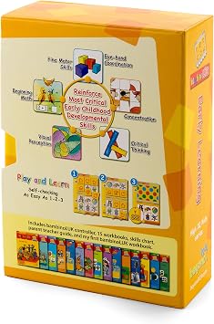 BambinoLUK Complete Set - 15 Workbooks, Screen-Free Early Learning System | Self-Checking Phonics, Math & Reading Exercises, Screen-Free Play, Preschool & Kindergarten, Homeschool & Classroom Use
