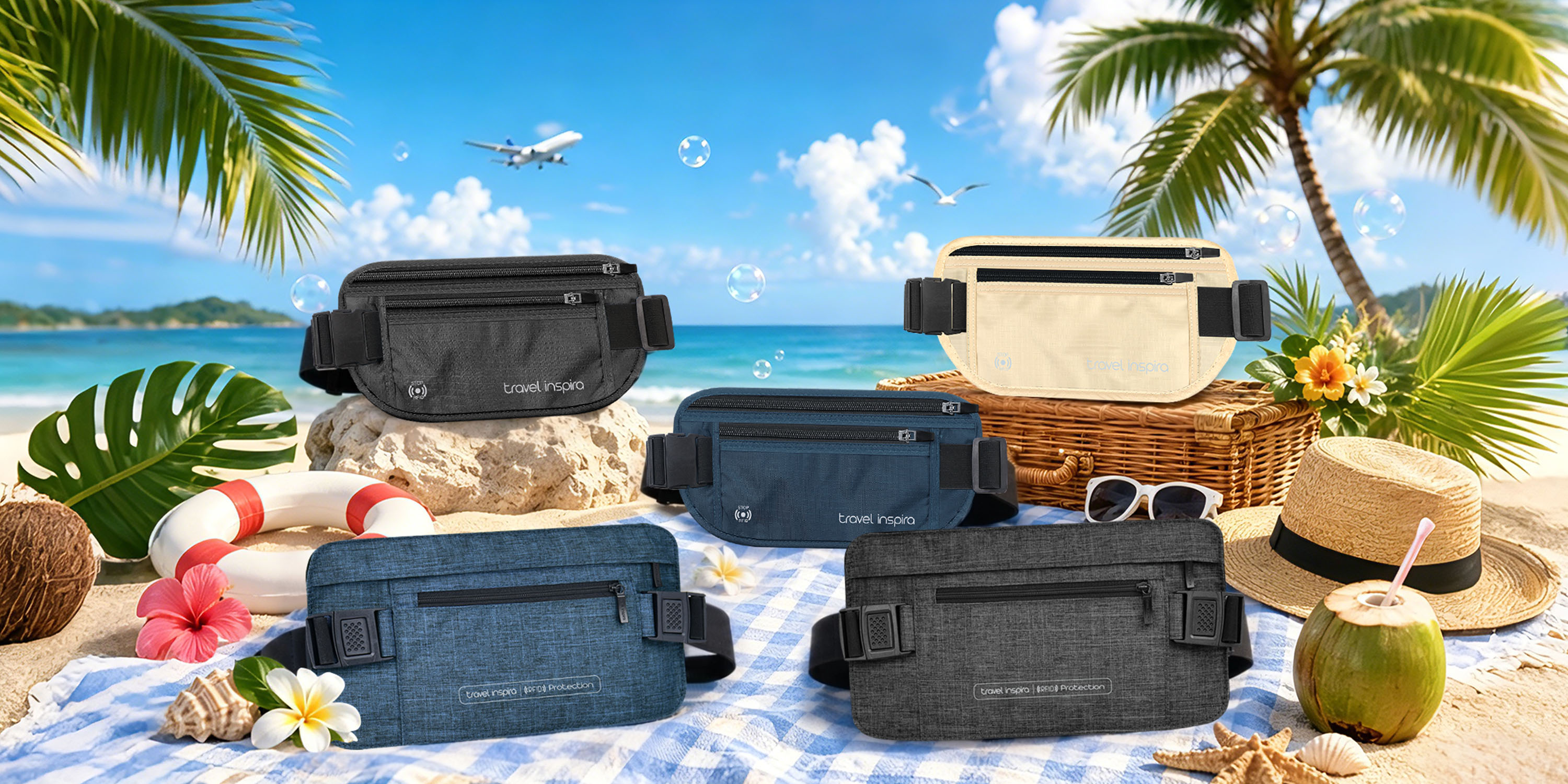 確認　smart playerさま　キルトポーチ Amazon.co.jp: Travel Inspira ウエストポーチ セキュリティポーチ 超