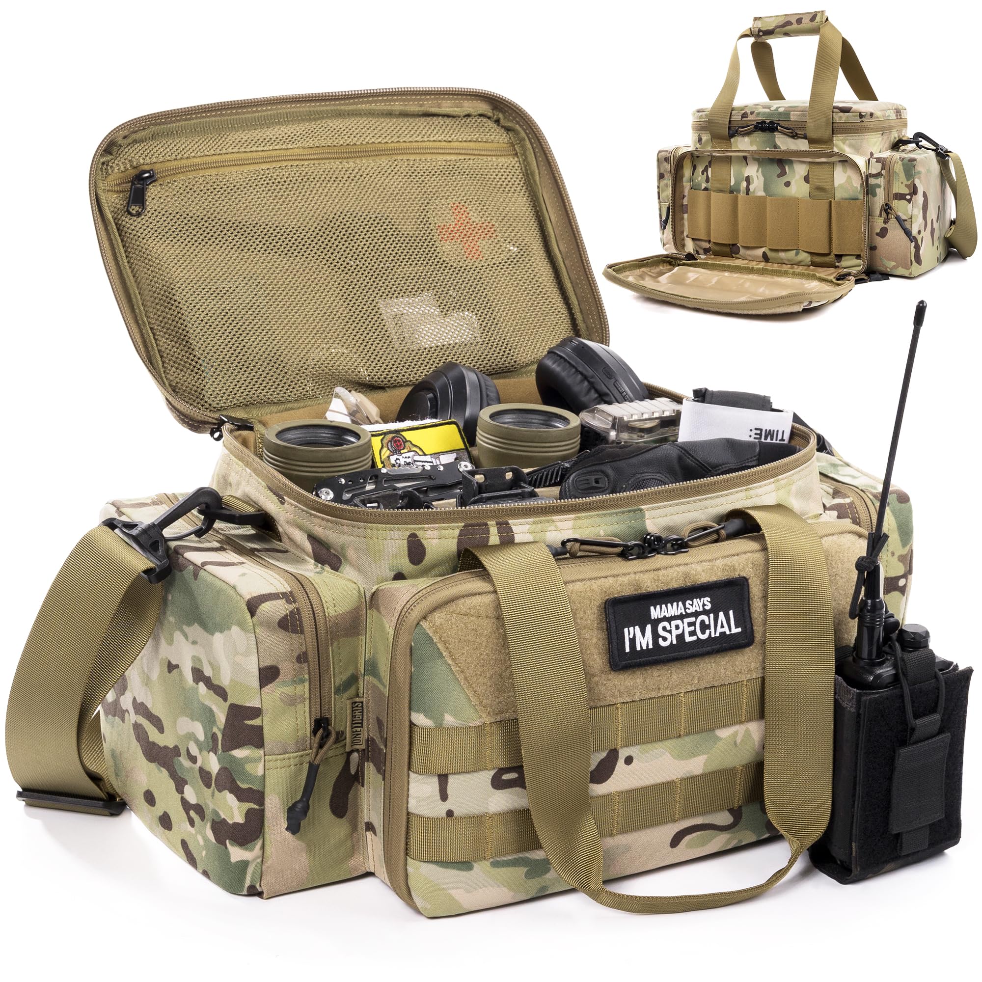 OneTigris Range Bag, Einsatztasche Polizei Tasche Taktisch Waffentasche für Jagd Schießstand Angeln Wandern Outdoor