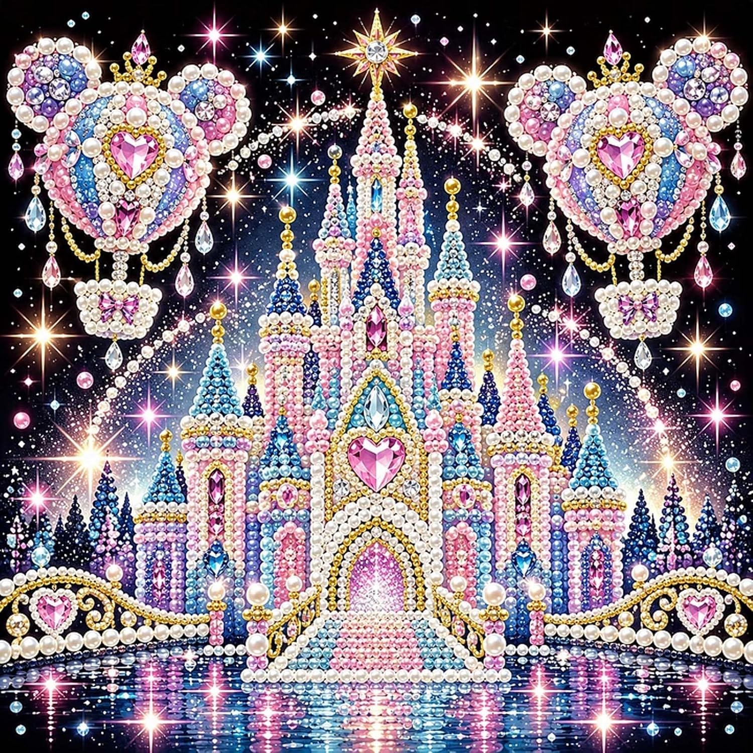 Castle Repaint Amazon.com: Pearl Painting Kit, Castle, 30x30cm | DIY craft with self ...