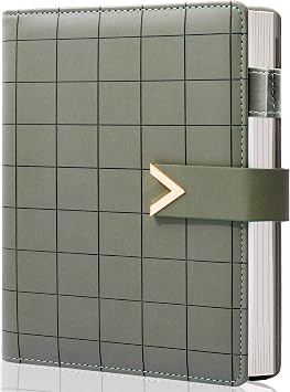 CAGIE A5 6 Ring Binder Refillable Notebook Spiral bound Leather Journal