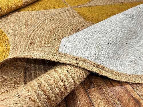 Miniatura 5 de ARTS OF JAIPUR Collection - Alfombra de pasillo de 3 x 10 pies, hecha a mano de yute natural, alfombra de pasillo de cocina, alfombra de pasillo de