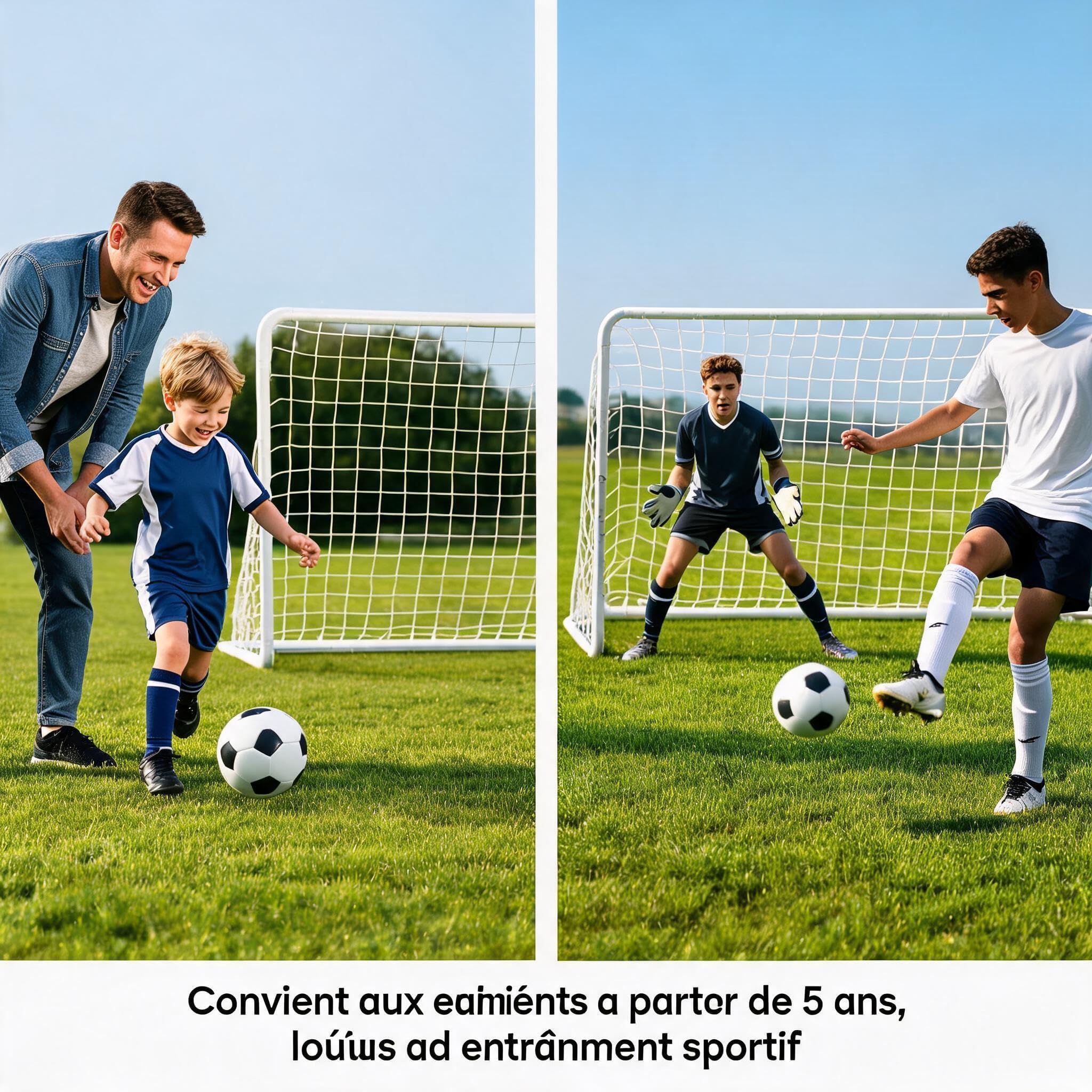 Fußballtor Kinder 2er Set, Faltbar Mit Tragetasche Für Garten