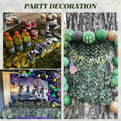 Miniatura 5 de FLYEGO Red de camuflaje de camuflaje, red de camuflaje a granel, redes de camuflaje excedente militar para caza, parasol ciego, cubierta de