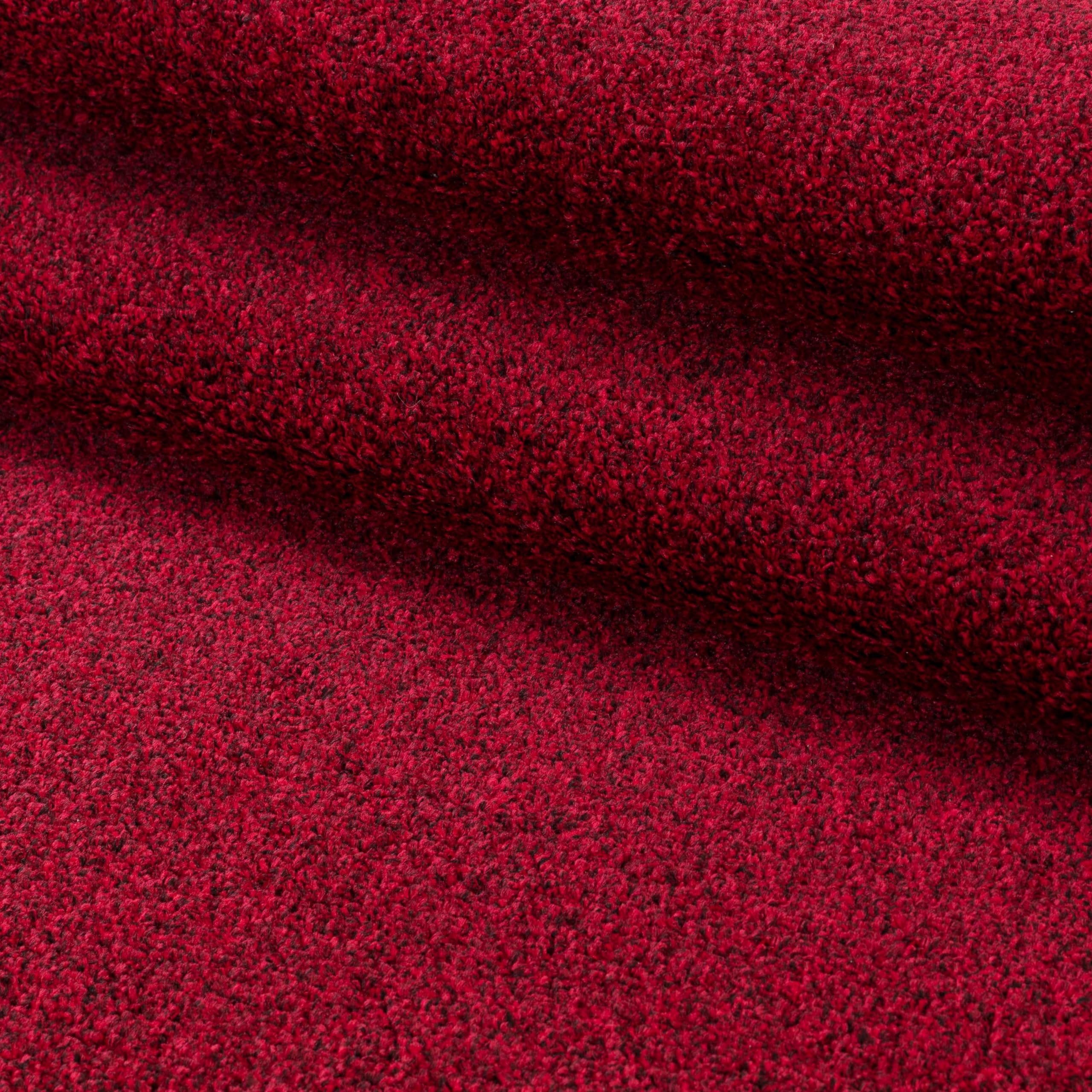 Tapis de salon poil long design uni moderne doux et moelleux Couleur