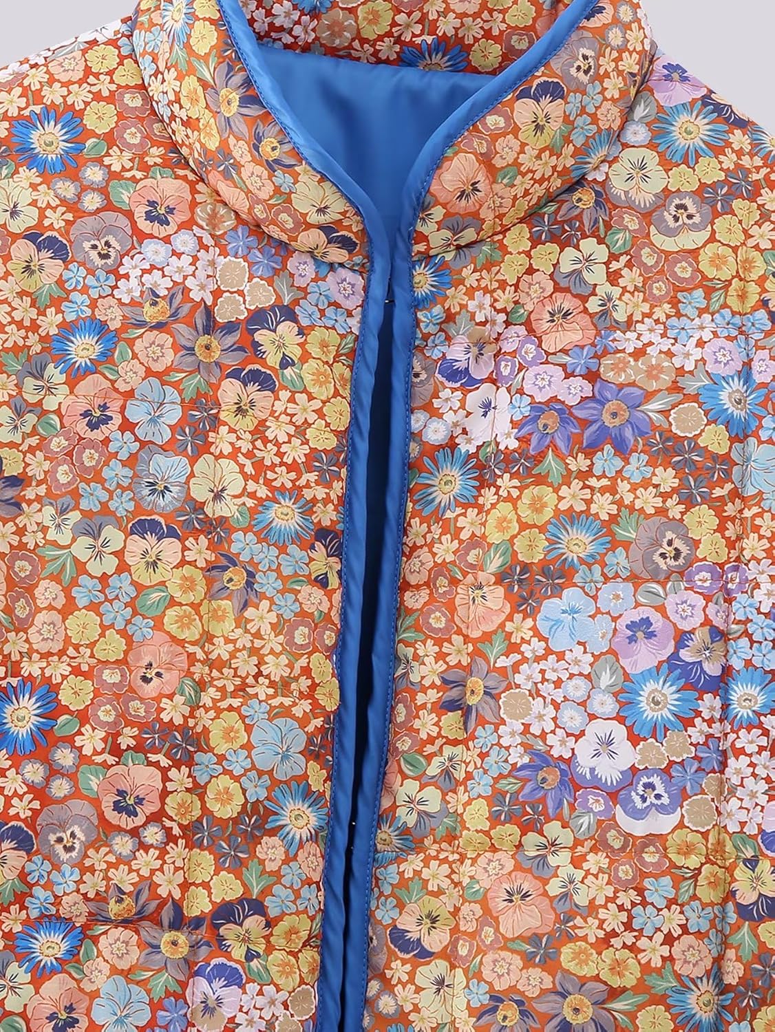 Vintage Floral Puffer Quilted Jacket Women's Coquette Cropped Padded Coat Boho Lightweight Cardigan Y2K Winter Outwear