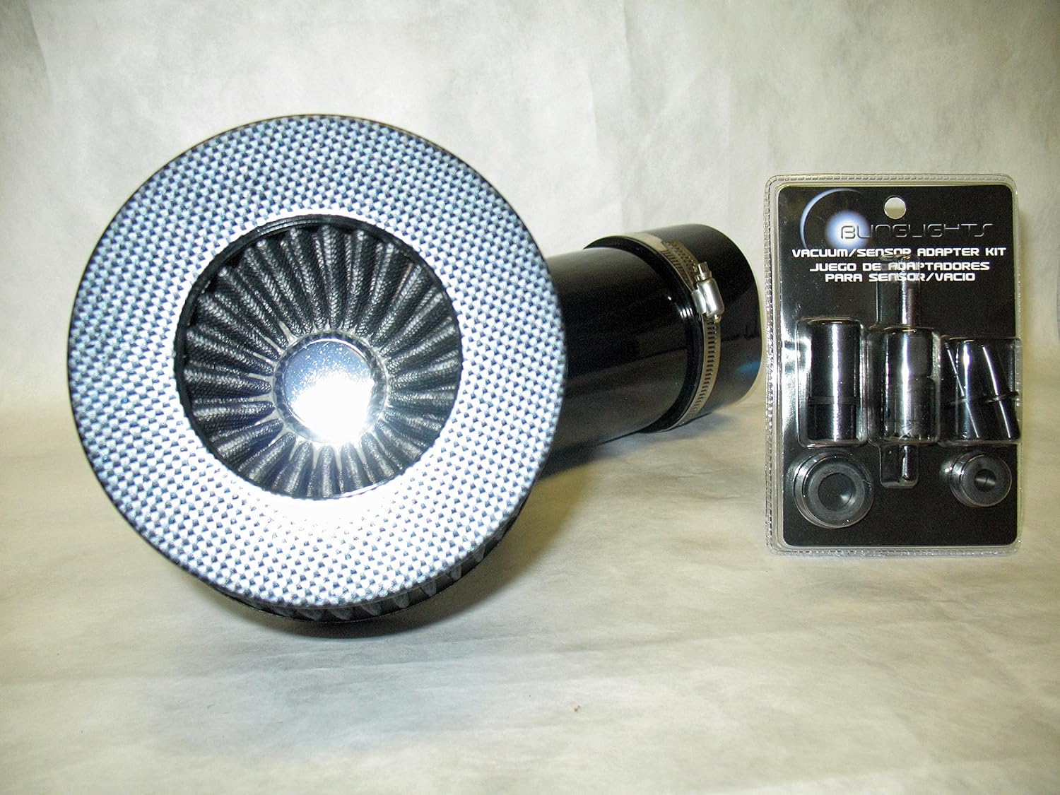 4" Diameter Universal Carbon Fiber Short Ram Air Intake with Sensor Adapter Kit