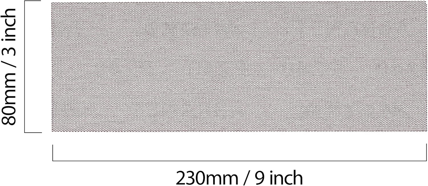Mirka Abranet Net Sheets 3 x 9 inch/Grit 240 / Mesh Sandpaper Sanding Sheet Hook and Loop / 10 pcs / 9A-175-240RP - Image 3