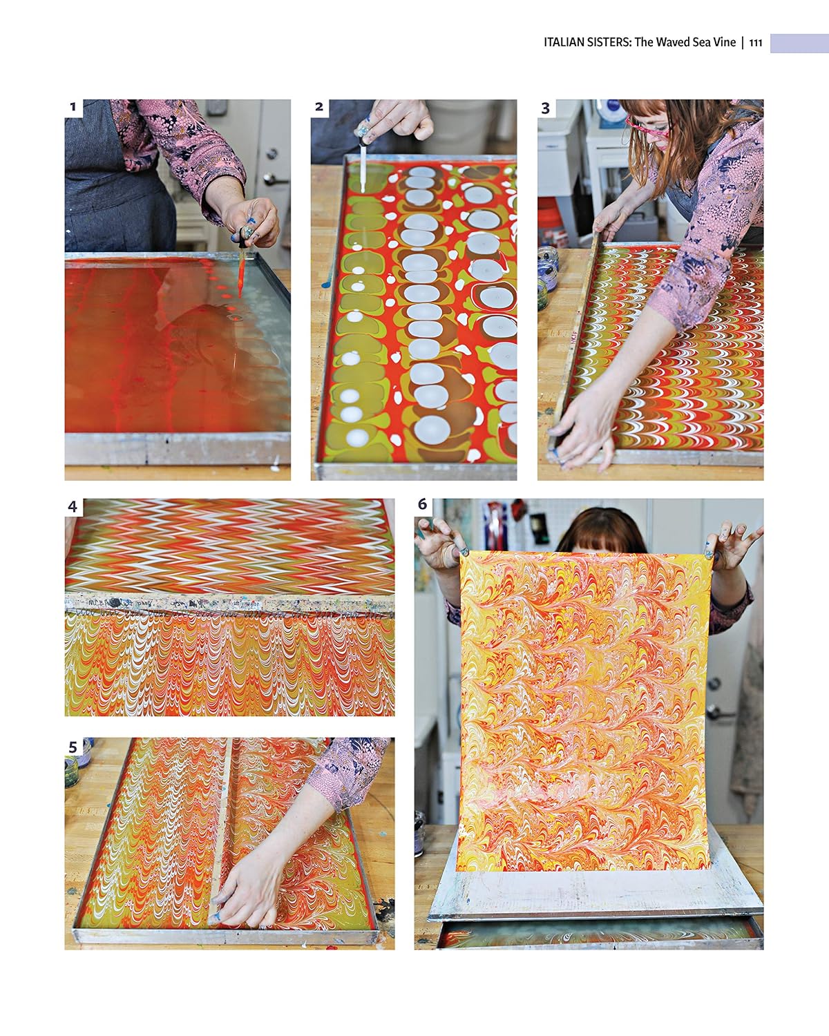 Making Marbled Paper: Paint Techniques & Patterns for Classic & Modern Marbleizing on Paper & Silk (Fox Chapel Publishing) Over 30 Designs including Nonpareil, Chevron, Stone, & More, Step-by-Step