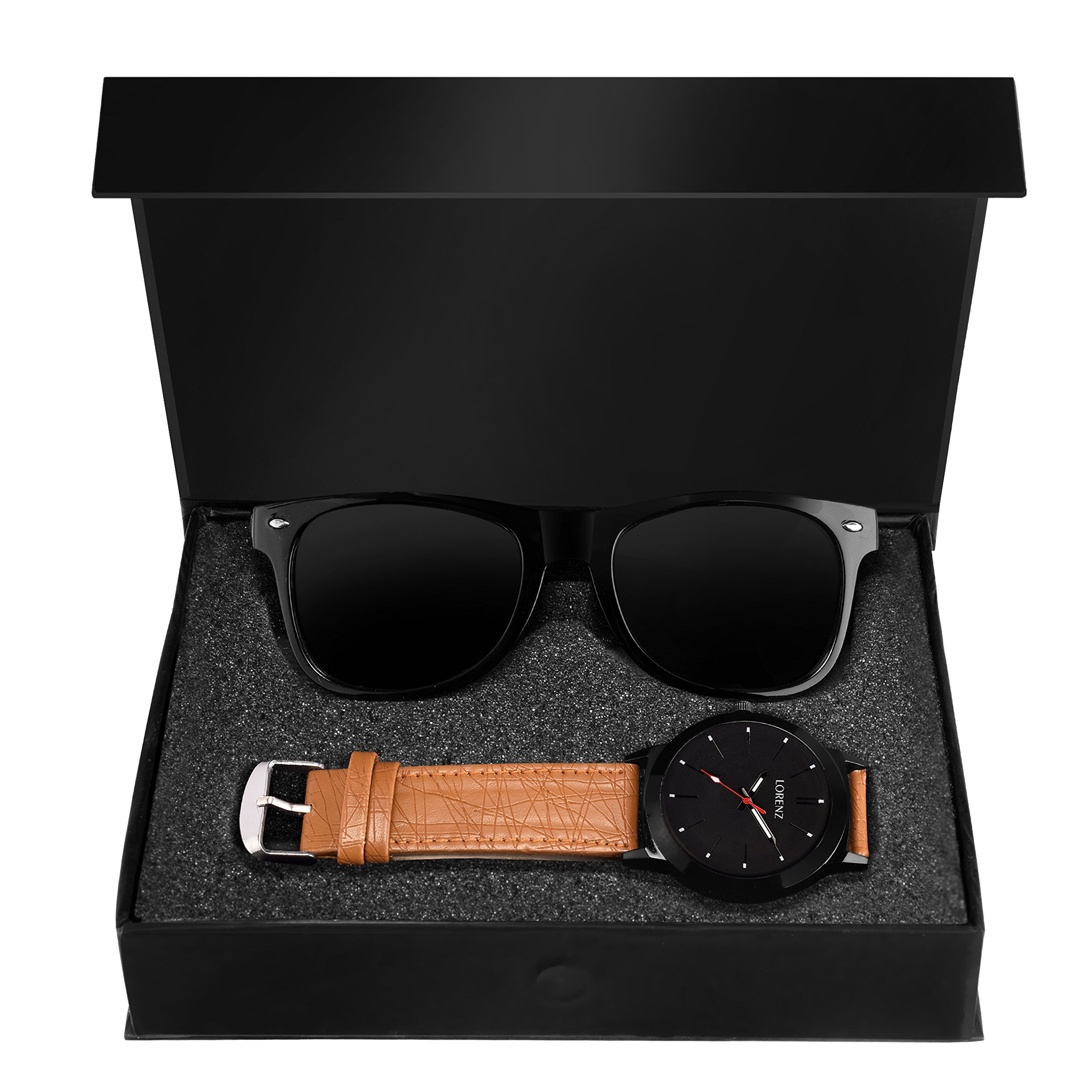 LORENZ Analogue Black Dial Mens Watch & Sunglasses Combo - CM-1061SN (B07CBN21QK) Amazon Price History, Amazon Price Tracker