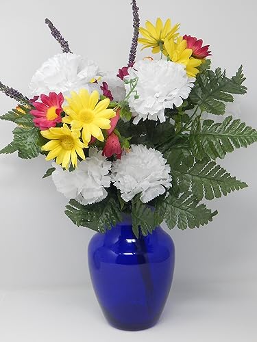 Miniatura 6 de Floral Supply Online - Florero de rosas de 8 pulgadas y folleto guía de flores - Florero decorativo de cristal para arreglos florales, bodas,