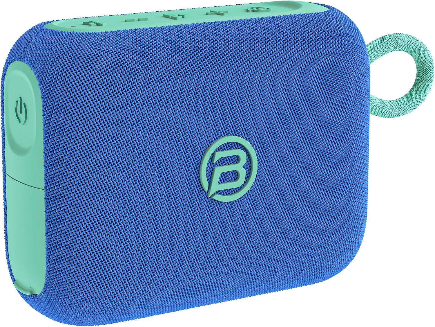 BUGANI Rove Go 5 Portable Bluetooth Speaker, Powerful Bass Boost, Compact with Strap, 24H Battery, Multi-Speaker Pairing, IP67 Waterproof & Dustproof for Camping, Beach & Pool, Blue