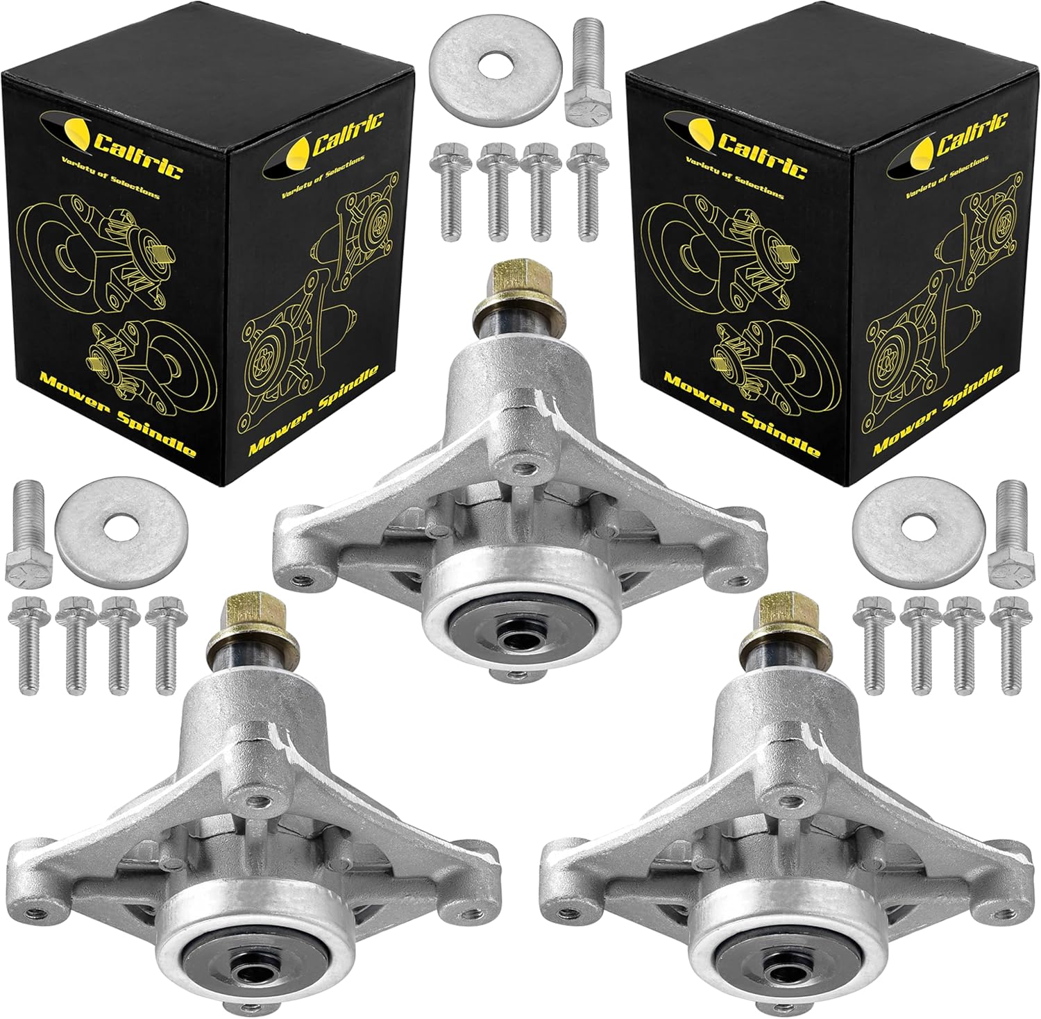 Caltric 36" 42" 52" Deck Spindle Compatible with Hustler Raptor 935742 935759 934786 934794 934802 / Qty 3