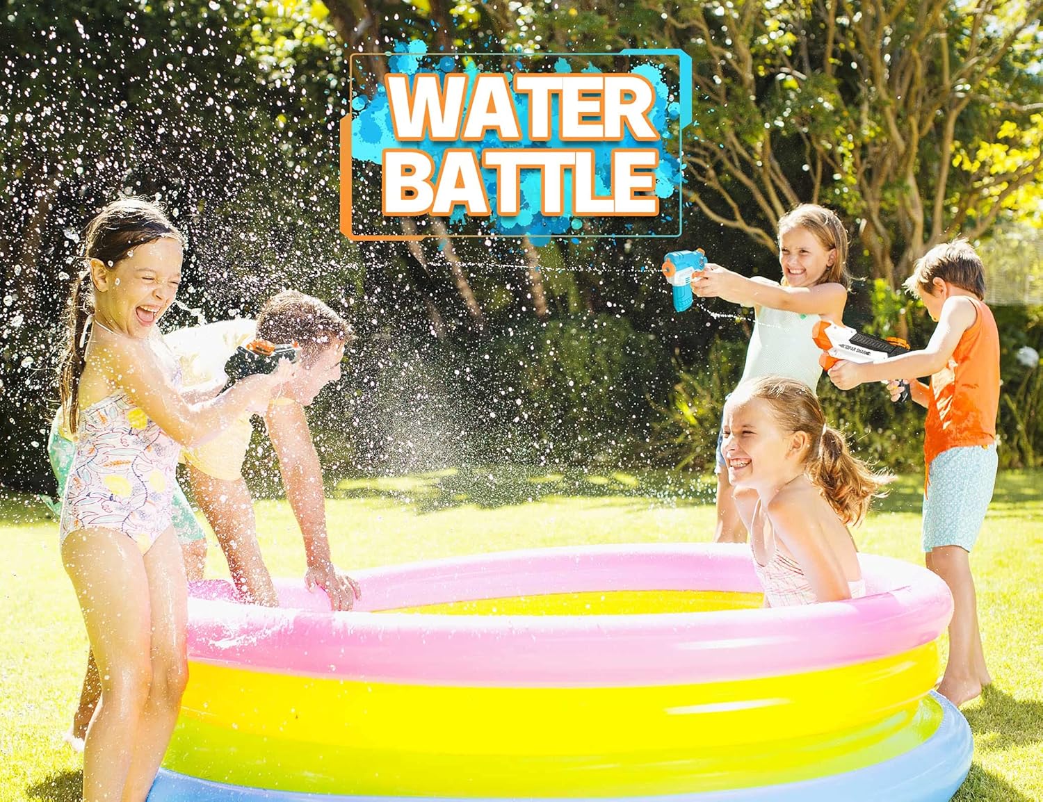 BECENBIN Water Guns for Kids & Adults, 2 Pack Super Squirt Guns Water Soaker Blaster with 400CC Durable Shooting&Long Range, Summer Swimming Pool Beach Toys Outdoor Water Fighting Play for Boys&Girls : Toys & Games