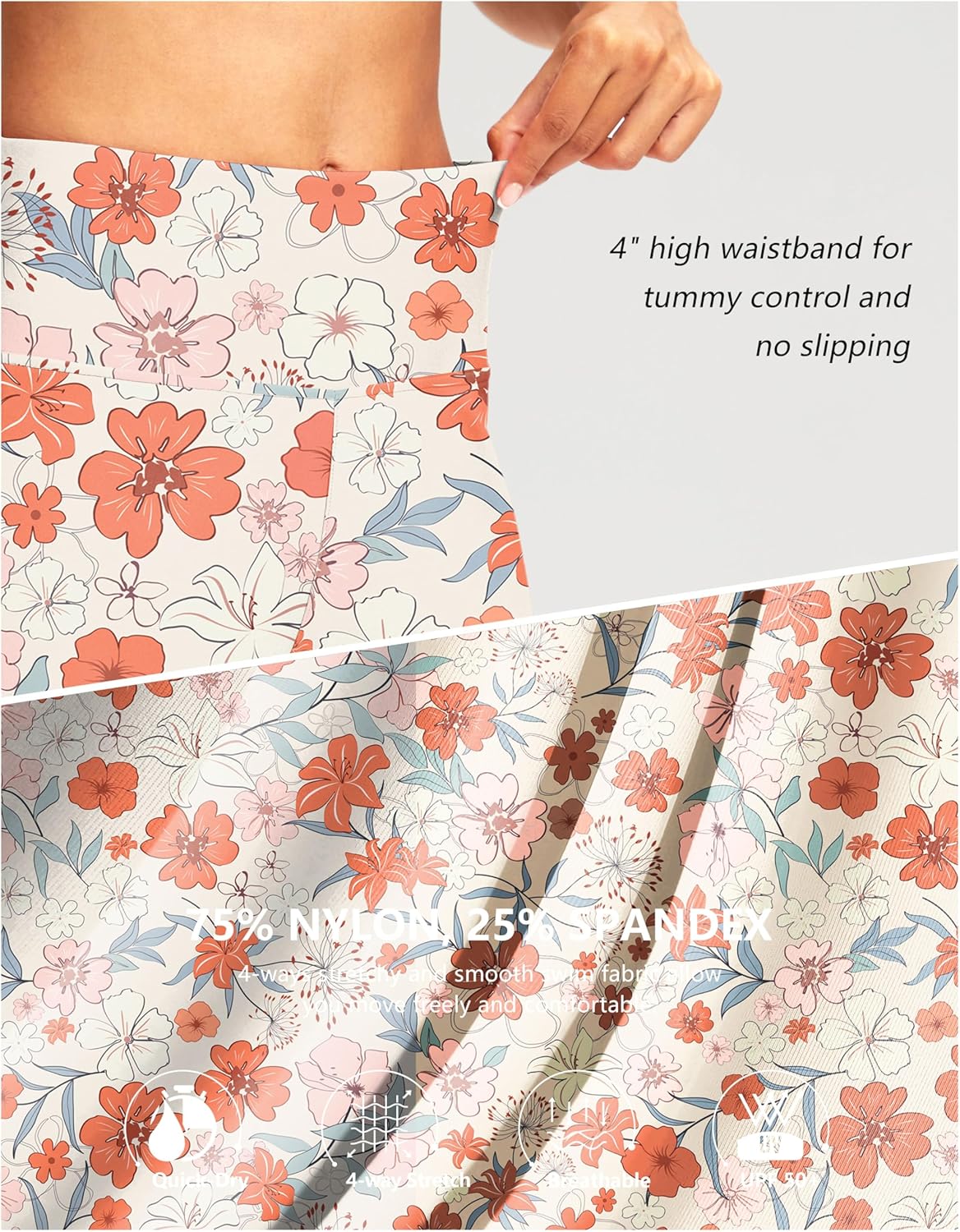 G Gradual Women's 7" Long Swim Board Shorts High Waisted Quick Dry Beach Swimming Shorts for Women with Liner Pockets - Image 4