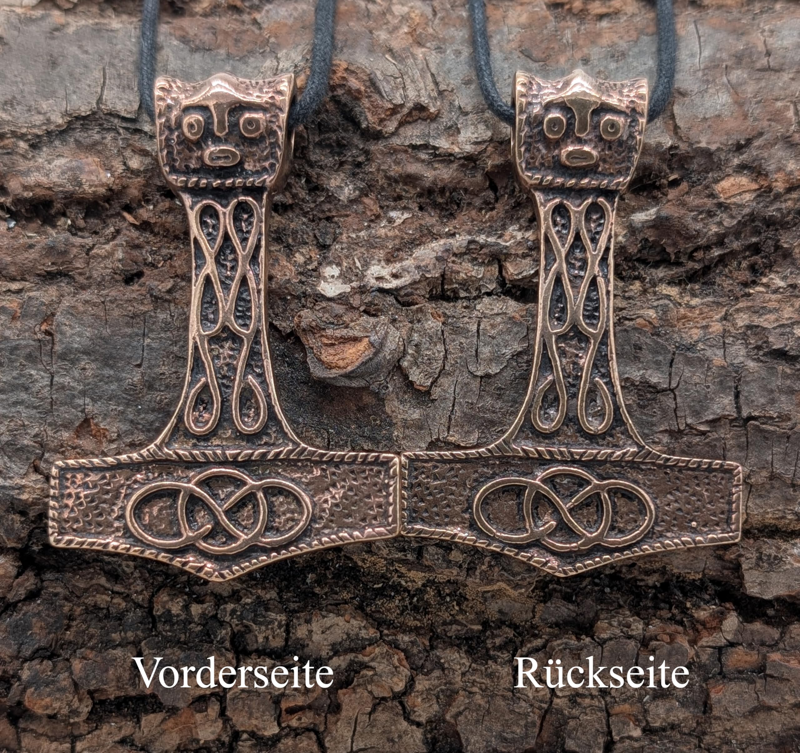 Grand pendentif Marteau de Thor en bronze No 77A