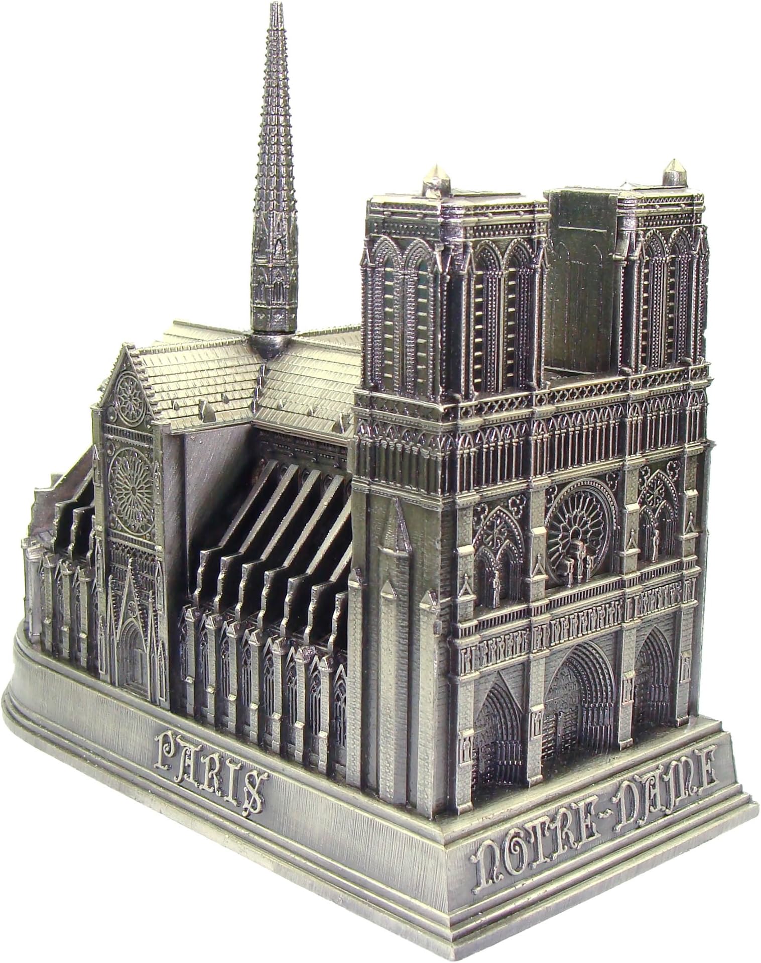 Souvenirs of France - Notre-Dame de Paris Metal Statue - Height 7cm - 2.76in