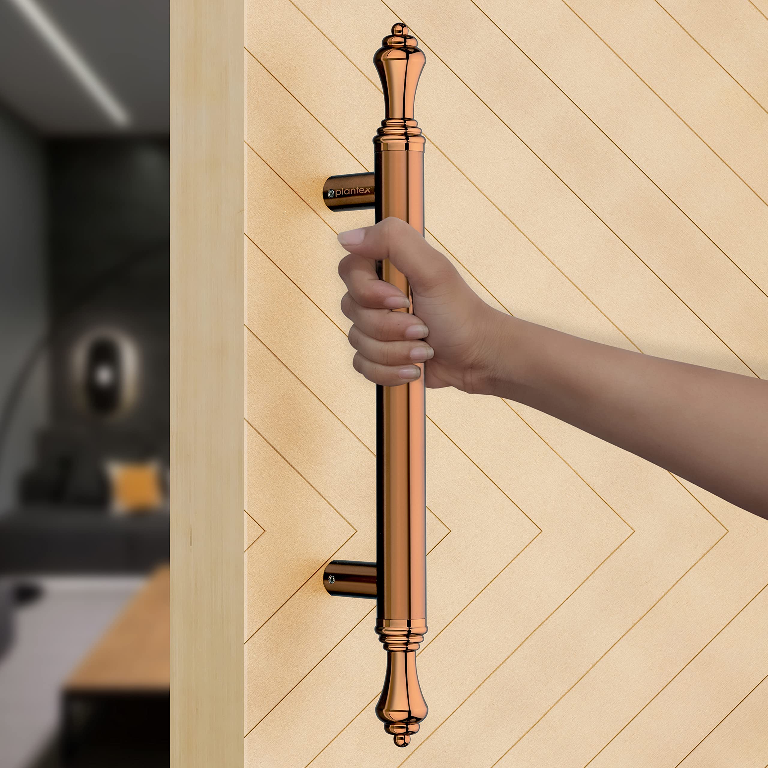 Plantex Rose Gold Door Handle - 14 Inch -2