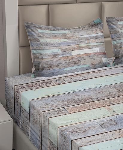 Vista 154 de Lunarable Sábana encimera de mapa del mundo, collage antiguo de mapas del Atlas antiguos, estampado vintage del grupo de civilización, suave y Beige