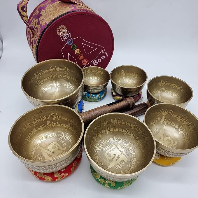 Set de 7 cuencos tibetanos de sonido chakra KHUSI miniatura 2