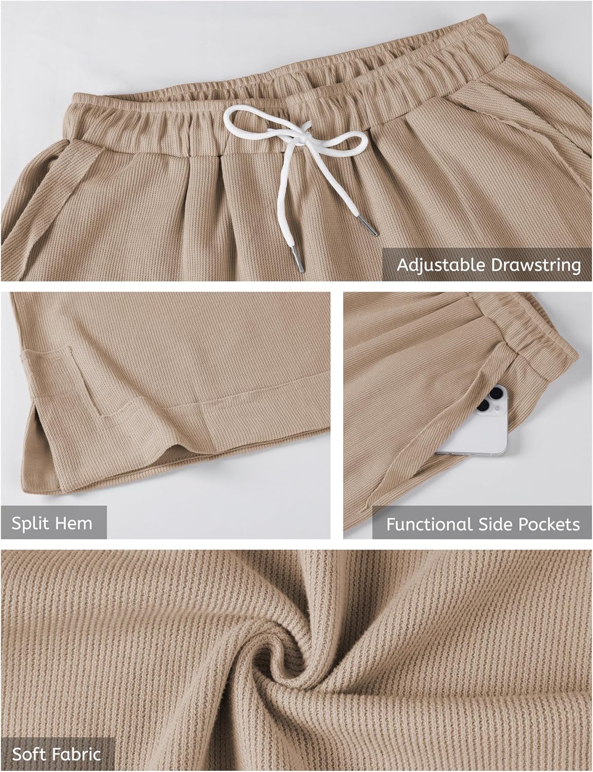 Athlisan Womens Baggy Wide Leg Palazzo Pants Casual Loose Drawstring Elastic Waisted Lounge Trousers with Pockets - Image 5