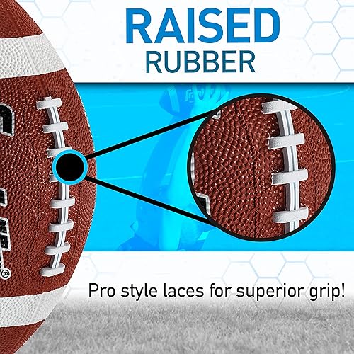 Miniatura 35 de Franklin Sports - Pelotas de fútbol americano Grip-Rite 100 para niños y jóvenes, de goma, duraderas, para categoría infantil, para exteriores