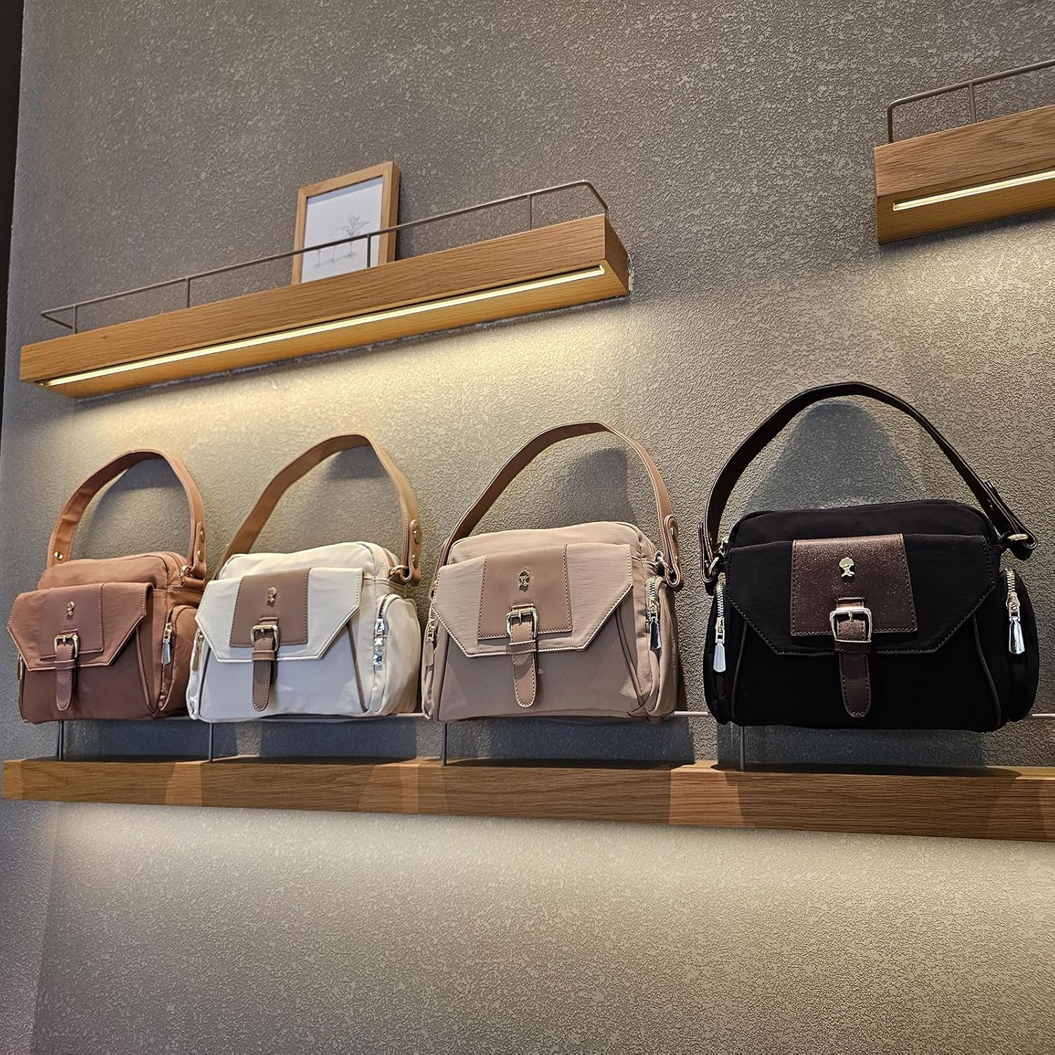 ESVAN Crossbody Bags for Women, Fashion Purses for Women Handbags Shoulder Bag with 2 Detachable Strap