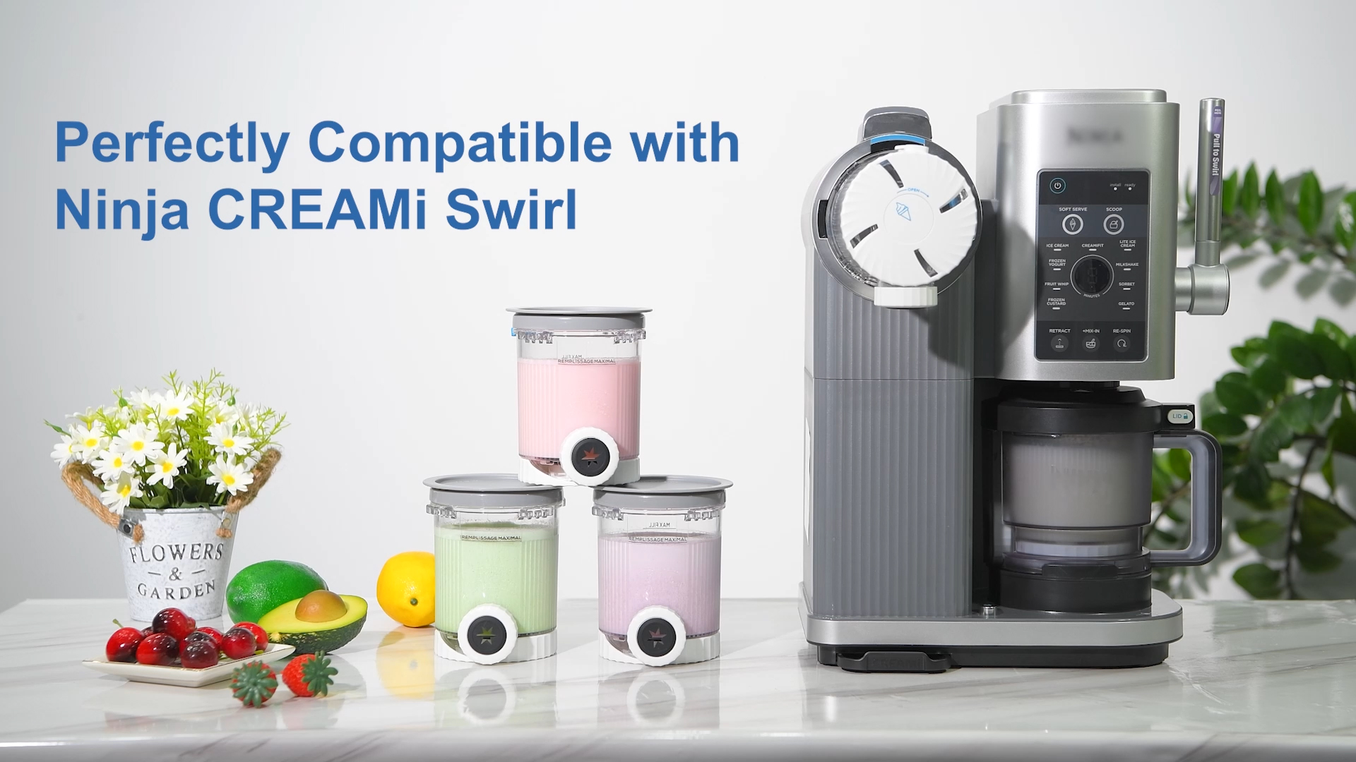 Amazon.com: GoMaihe Containers Compatible with Ninja Swirl: Creami