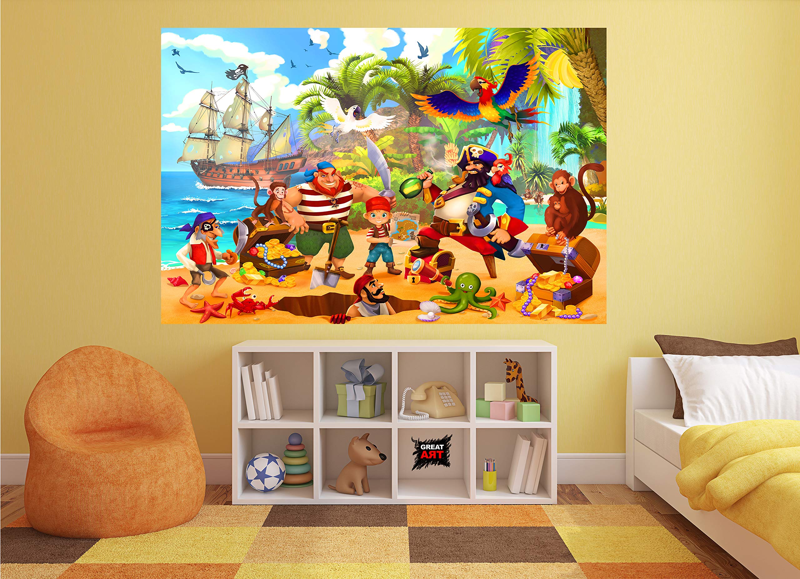 Decoración De Fiesta Pirata - 36 Piezas, Incluye Colgantes, Espirales Y Tarjetas, Ideal Para Cumpleaños Infantiles Y Temáticas