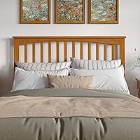 Vista 95 de AFI, Mission - Cabecero de madera maciza individual con cargador acoplable, color gris