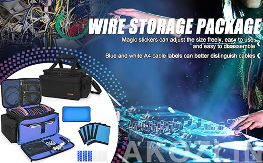 Amazon.com: AKOZLIN Cable File Bag DJ Gig Bag Cord Organizer Case