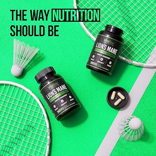 Miniatura 8 de Cápsulas orgánicas de suplemento de melena de leones de 2400 mg - Potente nootrópico - Ayuda a mantener la memoria, la energía y la claridad mental