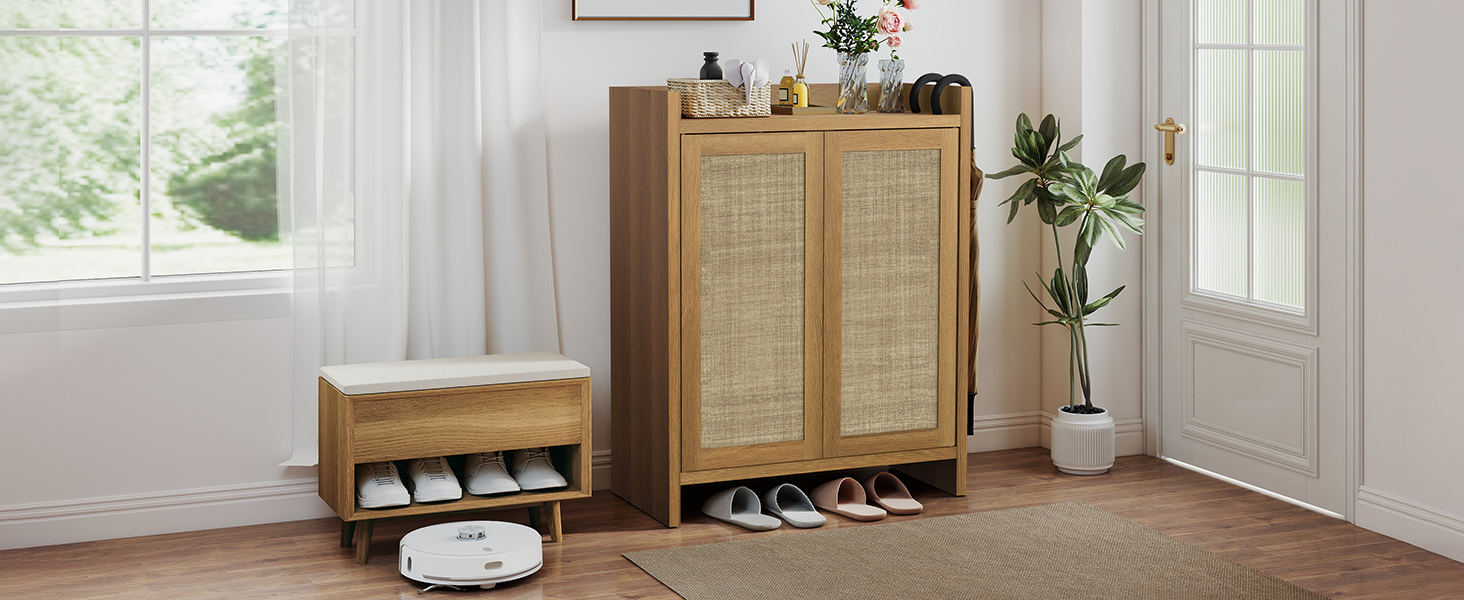 Amazon.com: Luban Nese Boho Shoe Storage Cabinet for Entryway