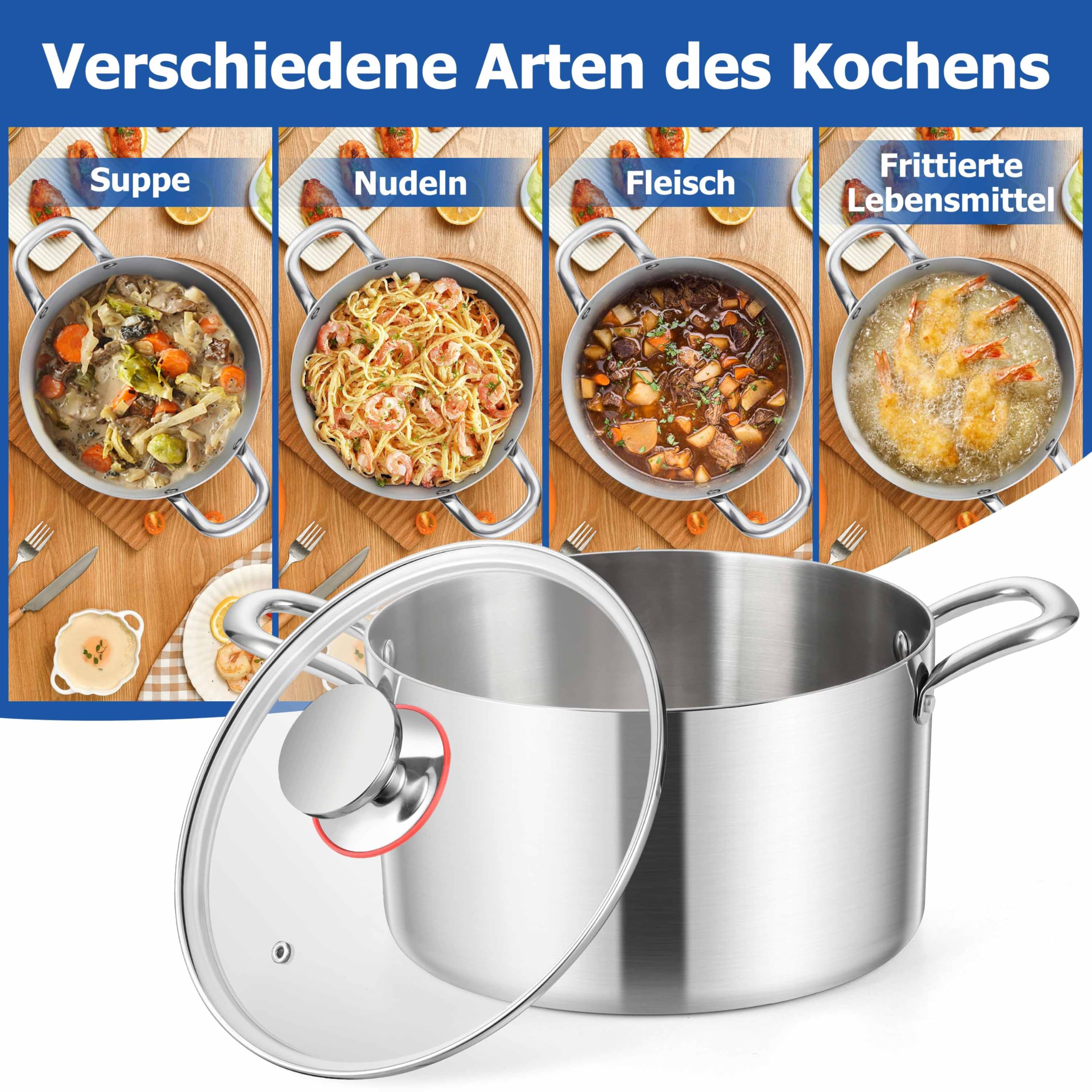 VAPORIZZATORE ACCIAIO INOX Pentola Cesto Vapore Vaporizzatore Verdure - Foto 11