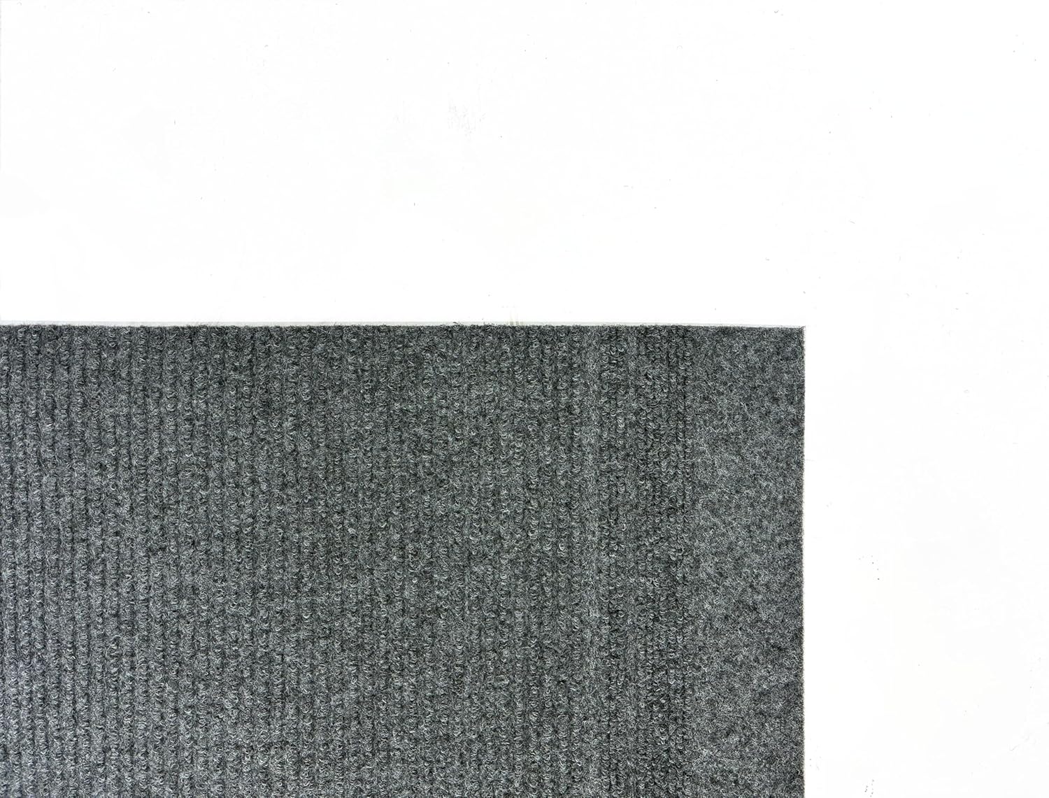 Custom Size Runner Rug Tracker Indoor/Outdoor Runner Rug Ridge Design for Better Traction Slip Resistant Rubber Backing Cut to Size (Grey, 36 in x 20 ft)