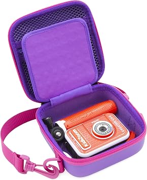 CASEMATIX Camera Case Compatible with VTech Kidizoom Creator Cam Video Camera or for Anchioo/for ESOXOFFORE Instant Print Camera - Includes Purple Case Only