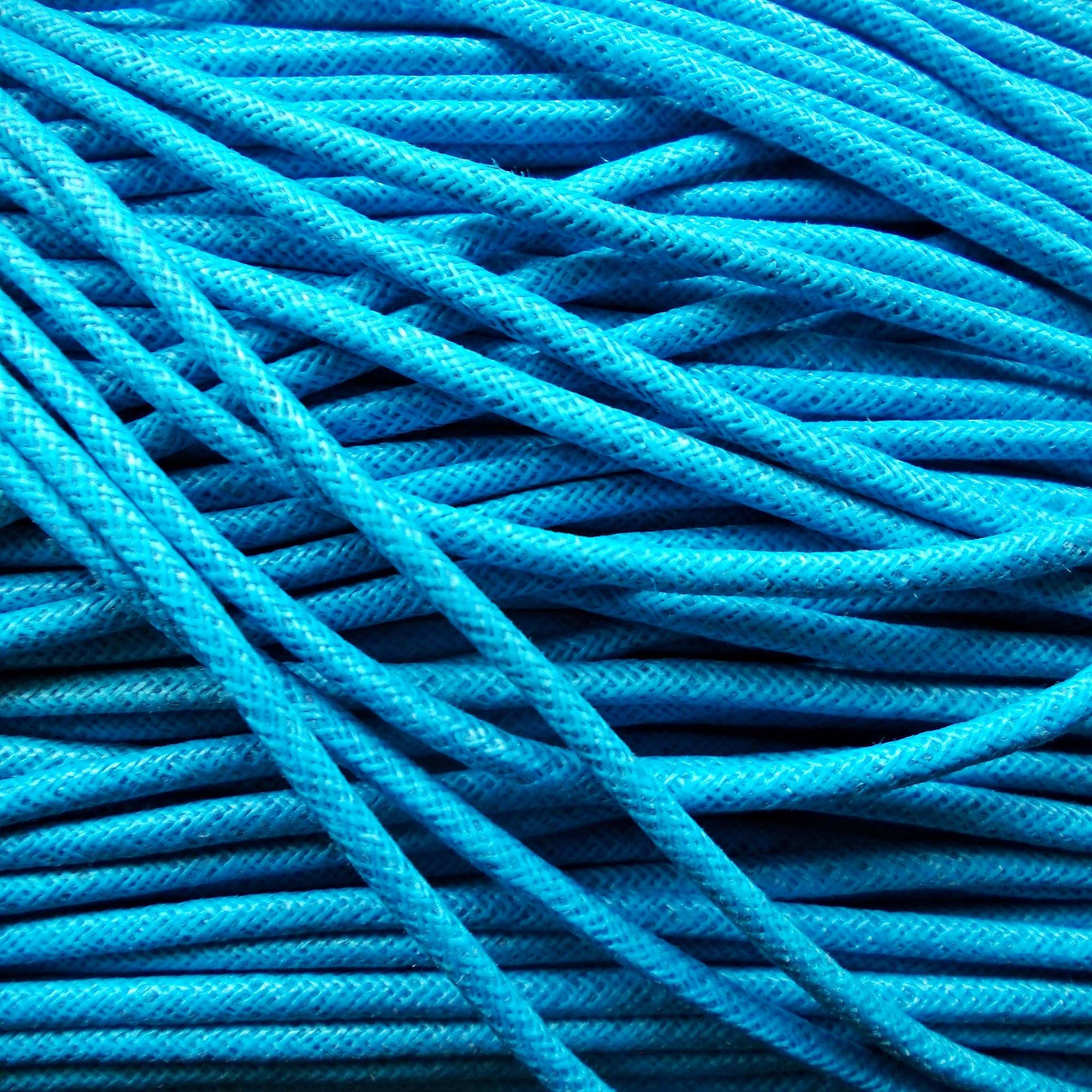 Mart-Mon Multicolor 2Mm Waxed Cotton Cord 6 Meters (Blue)