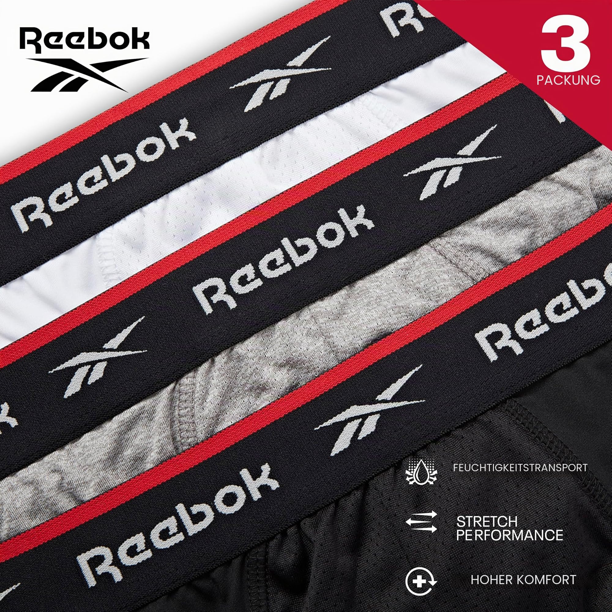 Reebok Herren Wiggins Slip (3er Pack)